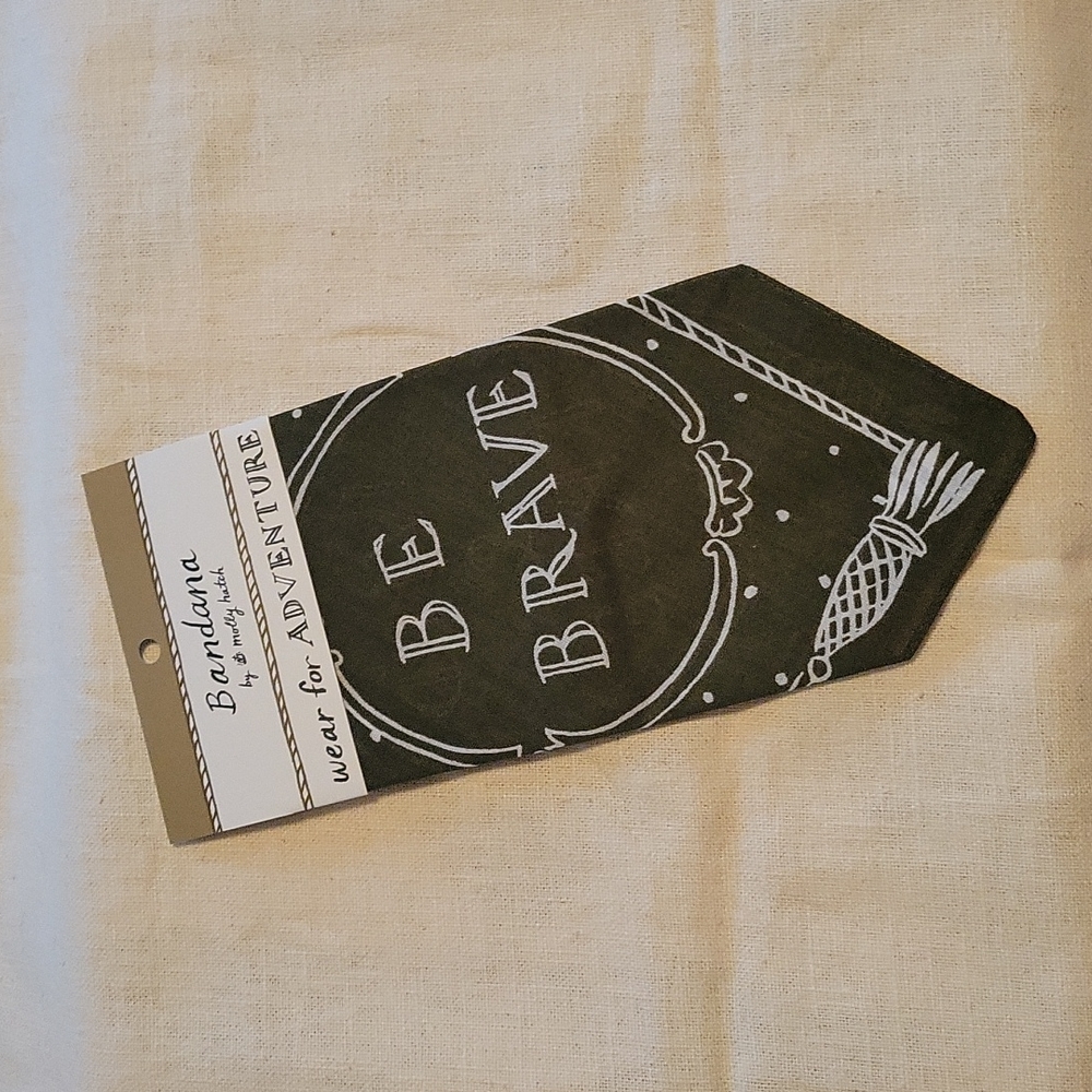 NWT Molly Hatch "Be Brave" Green/Gray Bandana (Multiple Available)